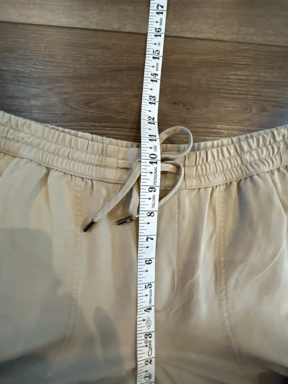 Banana Republic Linen Lyocell Pull On Ankle Pants Beige Small